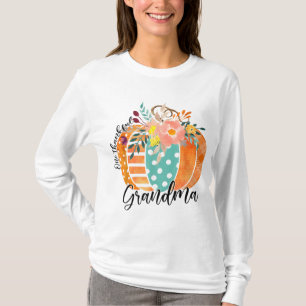 One Thanksgivi Oma Kariert Fall Pumpkin Thanksgivi T-Shirt