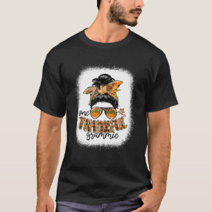 One Thanky Grammie Messy Bun Fall Erntedank G T-Shirt
