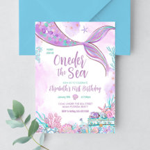 One the Sea Little Mermaid Erster Geburtstag