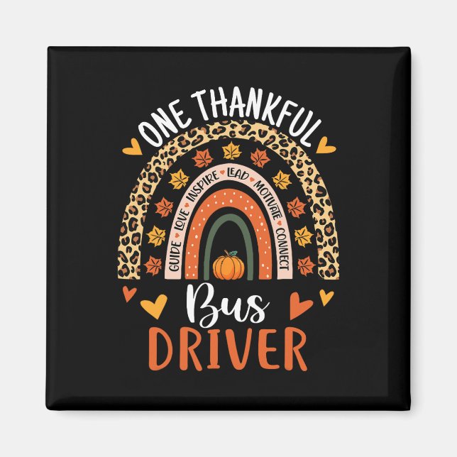One Thous Bus Driver Erntedank Fall School B Magnet (Vorne)