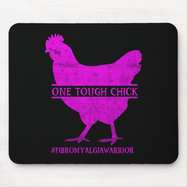One Tough Chick Fibromyalgie Warrior - Bewusstsein Mousepad (Vorne)