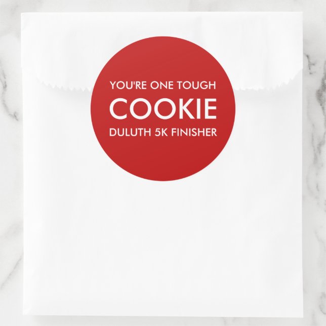 One Tough Cookie Runder Aufkleber (Tasche)