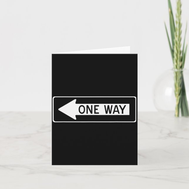 One Way Traffic Sign  Karte (Vorderseite)