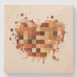 One World Heart Stone Untersetzer