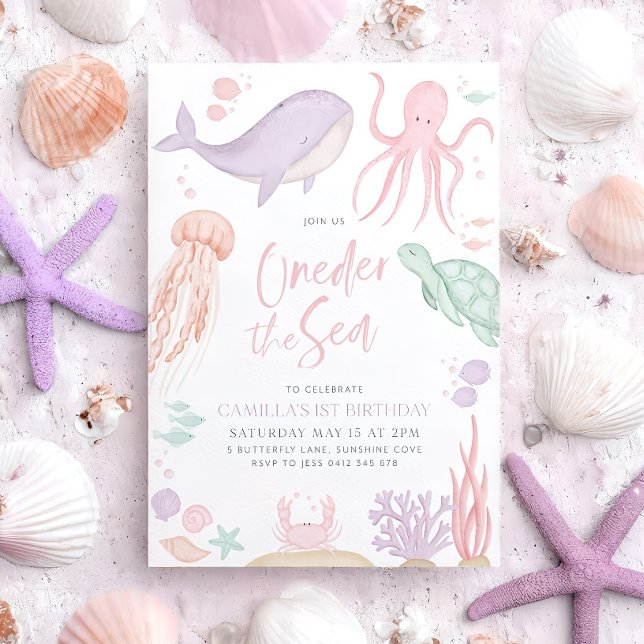 Oneder Sea Birthday Invitation imprimable sous (Créateur téléchargé)