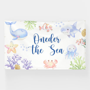 Oneder The Sea 1. Geburtstag unter dem Meer Banner