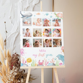 Oneder The Sea Birthday 12 Foto Meilenstein Poster