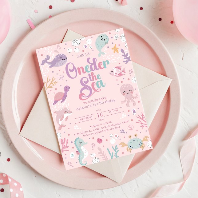 Oneder the Sea Birthday Invitation. Ocean Birthday Einladung (Under the Sea Birthday Invitation. Ocean Birthday Invitation
)