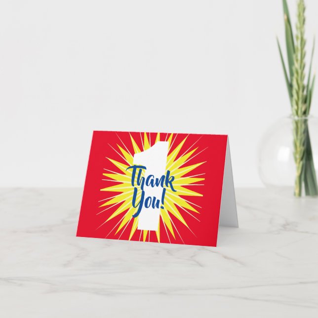 Onedera 1. Geburtstag Party Karte (Vorderseite)