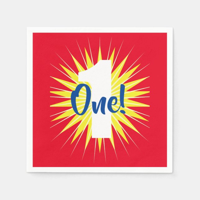 Onedera 1. Geburtstag Party Serviette (Vorderseite)