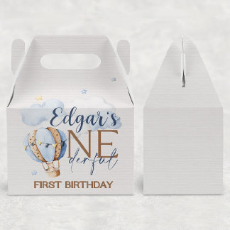 ONEderful 1st Birthday Hot Air Ballon Party Boxes Geschenkschachtel