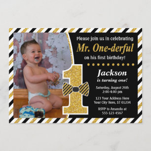 ONEderful Birthday Einladung mit Foto
