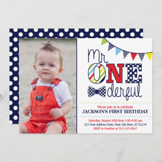 ONEderful Birthday Einladung mit Foto