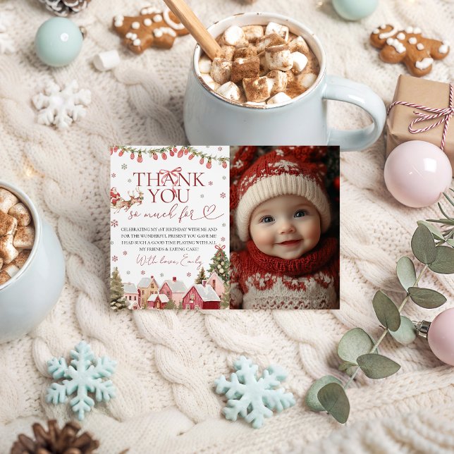 ONEderful Christmas Photo Thank You Einladung (Von Creator hochgeladen)