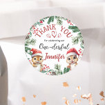 ONEderful Eichhörnchen Christmas 1° Geburtstag Dan Runder Aufkleber<br><div class="desc">Mit unserem "ONEderful Eichhörnchen Christmas 1st Birthday" Dankbarkeit und Freude teilen Danke Stickers. Die perfekte Touch um Ihre Wertschätzung zum Ausdruck zu bringen. Jetzt kaufen und eine Touch Süße zu Ihren Dankesfavoriten hinzufügen!</div>