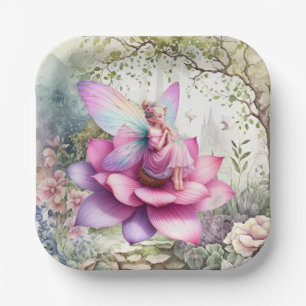Onederful Fairy Enchanted Forest Birthday Sticker Pappteller