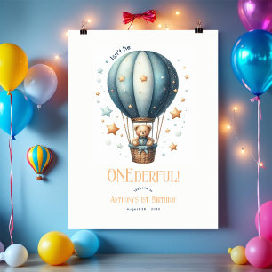 Onederful First Birthday Willkommen Poster