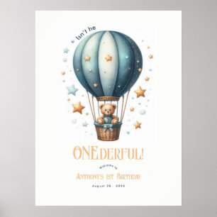 Onederful First Birthday Willkommen Poster