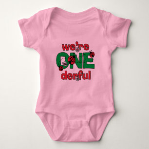 ONEderful Ladybug Twins 1. Geburtstag Baby Strampler