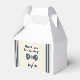 Onederful Marine and gray bow Krawatte Geschenkschachtel