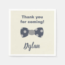 Onederful Marine and gray bow Krawatte Serviette