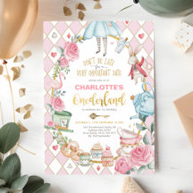 Onederland Alice Teeparty Rosa Gold Mädchen