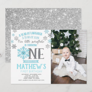 Onederland d'hiver 1er anniversaire Invitation pho