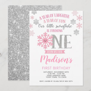 Onederland d'hiver 1er anniversaire Invitation pho