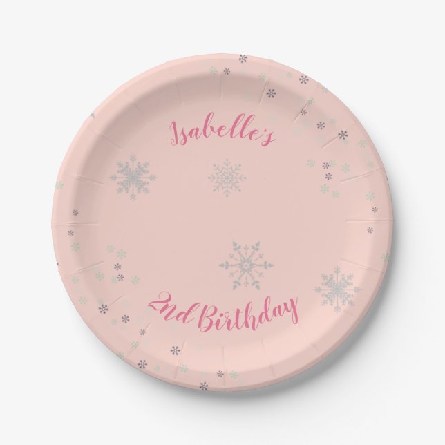 Onederland Girl Party Personalisierte Teller (Vorderseite)