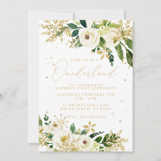 Onederland One First Birthday Einladung