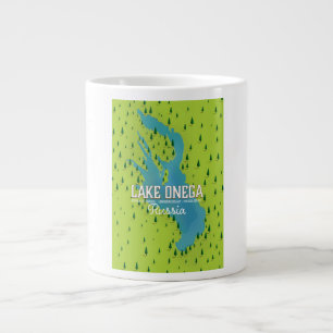 Onegasee, Russland, Reisekarte Jumbo-Tasse