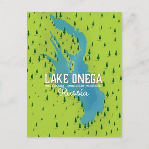 Onegasee, Russland, Reisekarte Postkarte