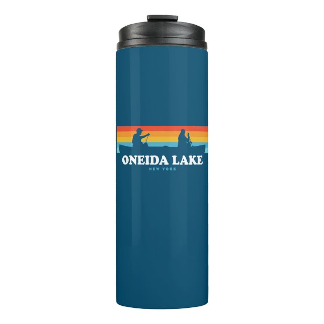 Oneida Lake New York Canoe Thermosbecher (Vorderseite)