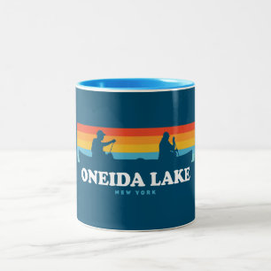 Oneida Lake New York Canoe Zweifarbige Tasse