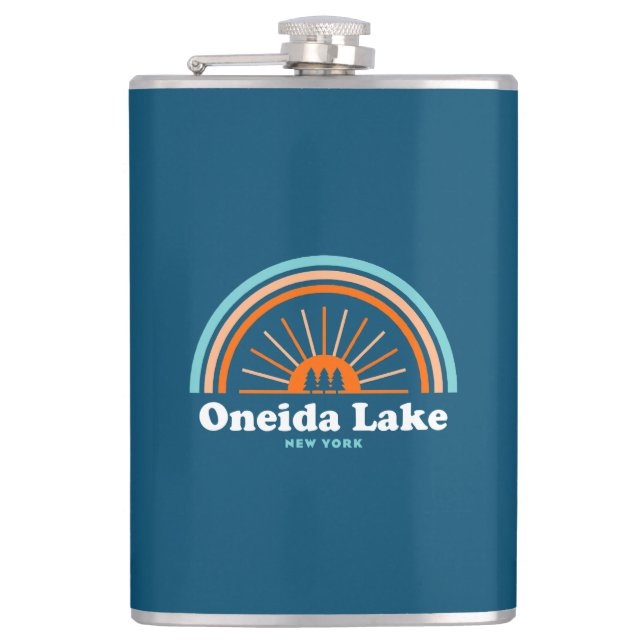 Oneida Lake New York Flachmann (Vorderseite)