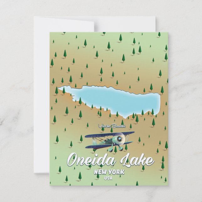 Oneida Lake New York Karte (Vorderseite)
