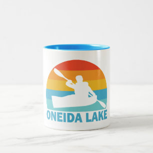 Oneida Lake New York Kayak Zweifarbige Tasse