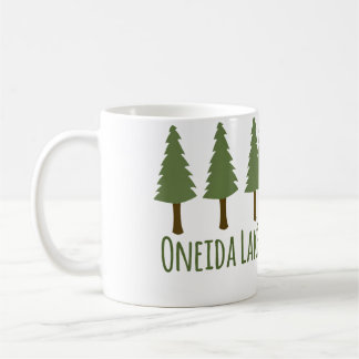 Oneida Lake Rustikales Camping Kiefern Bäume Wald  Kaffeetasse
