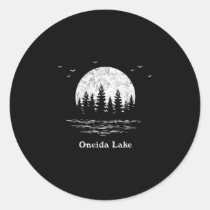 Oneida-See Outdoor-Abenteuer Familienurlaub  Runder Aufkleber
