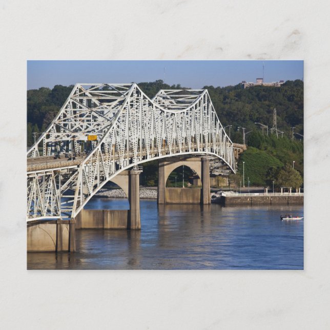 O'Neil Bridge am Tennessee River, Florenz, Postkarte (Vorderseite)