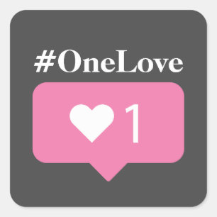#OneLove Case-Mate iPhone Case Quadratischer Aufkleber