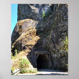 Oneonta Gorge Tunnel, Oregon Poster