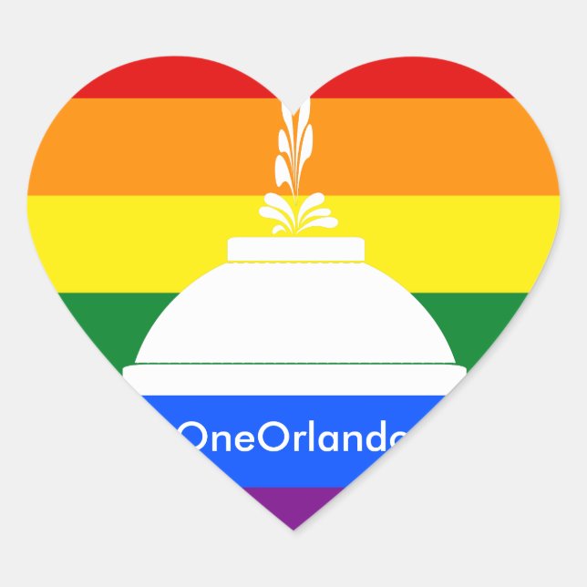 OneOrlando Herz-Aufkleber (Vorderseite)