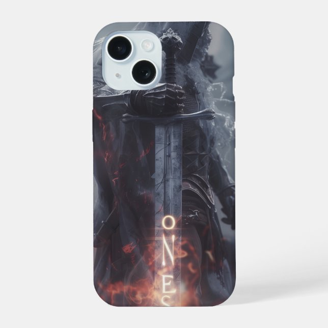 ONEs Krieger iPhone 15 Hülle (Rückseite)
