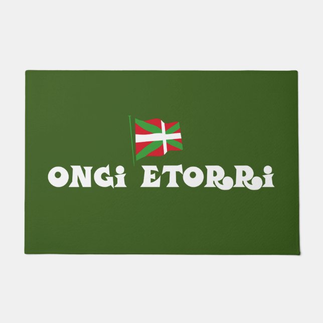 ONGI ETORRI eta Ikurriña, Willkommen und baskische Fußmatte (Vorderseite)