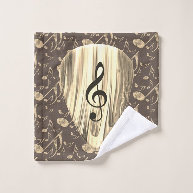 Onglet de guitare de notes musicales personnalisée (Gant de toilette)