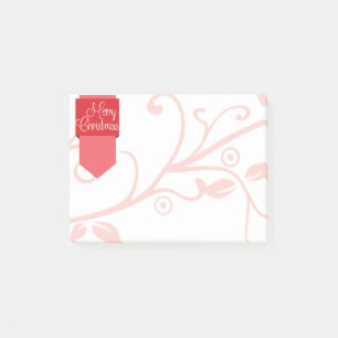 Onglet rouge et joyeux Noël prospère Notes post-it