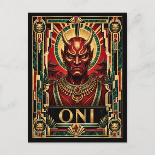 Oni, Art Deco Mythisch Postkarte