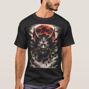 Oni-Dämon im Roten Mond - Japanische Anime-Kunst T-Shirt