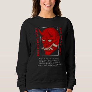 Oni Demon Japanisch Maske Black Red Designer Sweatshirt